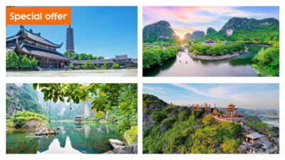 2 day Trang An - Mua cave - Cycling with Bungalow stay - Day 1: Hanoi to Hoa Lu Temples, Then Trang An Cave Boating