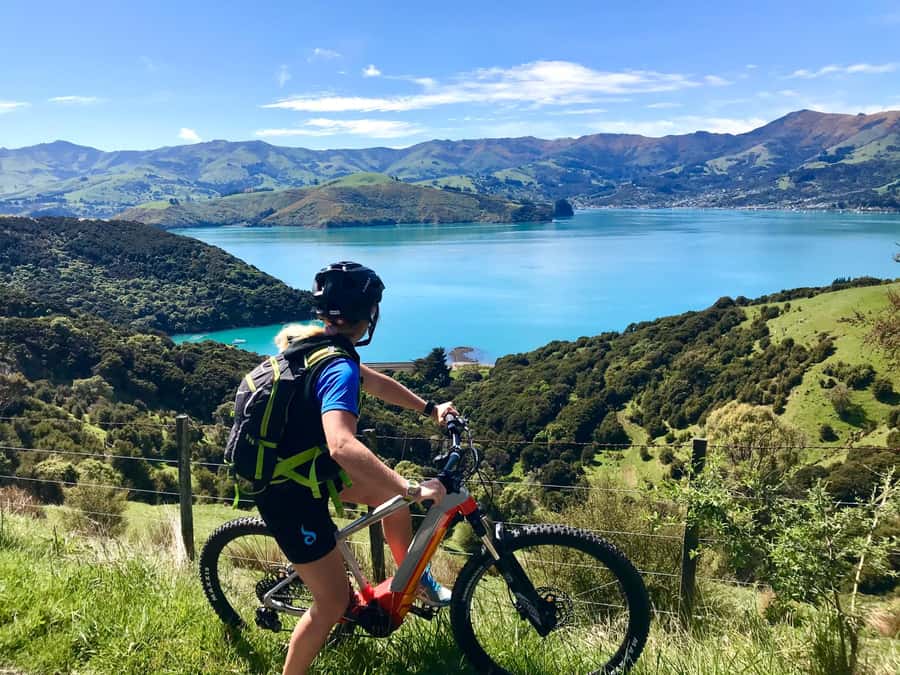 Akaroa: Guided Electric Mountain Bike Tour-Lava Loop - Weather reality in Akaroa crater country