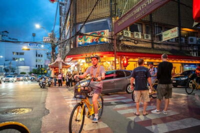 Bangkok by Night Cycling Tour with Street-food Meal - Meeting at River City and Getting Set for a 3-Hour Ride