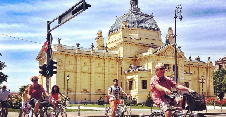 Best of Zagreb: 4-Hour Cycling Tour - Upper Town by bike: theatre, Parliament, government—and viewpoint payoffs