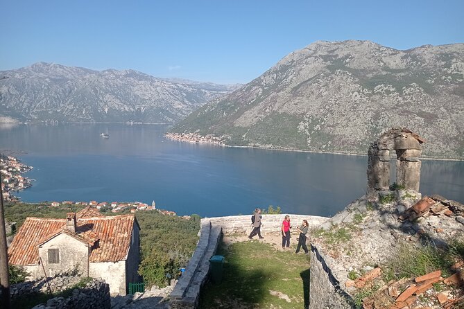 Cycling and hiking short tour through the bay of Kotor - Swimming in the Bay of Kotor: docks beat guesswork
