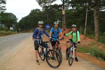 Cycling from Dalat to Nha Trang - Morning pickup and the pine-forest start outside Dalat