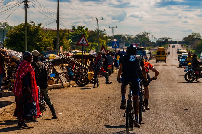 Cycling from Kilimanjaro to Ngorongoro Crater - Day 2: long dusty cycling toward Arusha and elephant migratory country