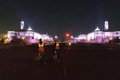 Delhi Starry Night Cycling Tour - Rashtrapati Bhavan: A Bright Stop for Big-Scale Architecture