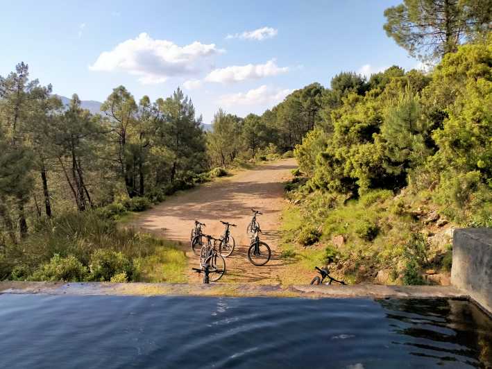 Electric mountain bike in Sierra de las Nieves national park - Tolox start: real Andalusian streets before the dirt road