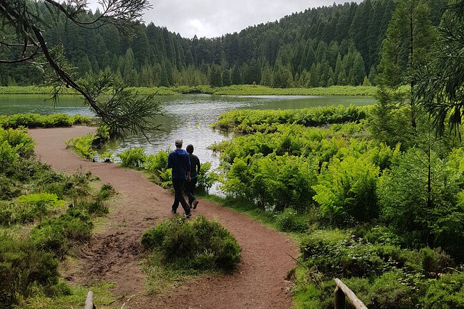 Guided Electric Mountain Bike in Sete Cidades - Stop 3: Lagoa de Santiago—easy dirt tracks, then a steep reality check