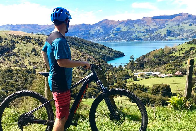 Guided Electric Mountain Bike Tour- Akaroa Explorer - Why Akaroa coastline works so well on an electric mountain bike