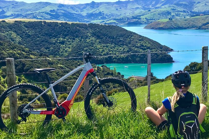 Guided Electric Mountain Bike Tour- Akaroa Explorer - Getting geared up at The Common Cafe before you roll
