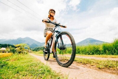 Halo Bike Cycling Tour Downhill - What the cycling day feels like: rural rice fields, villages, and frequent stops