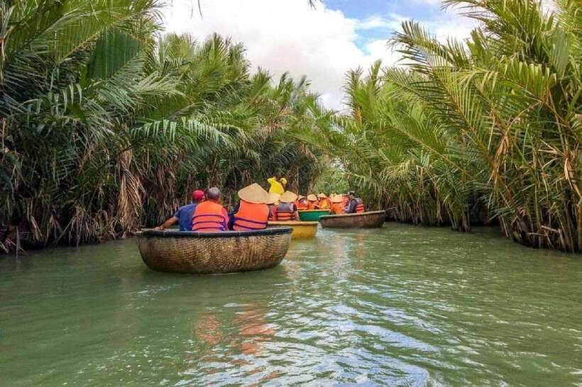 Hoi An: Countryside by Cycling &Traditional Basket Boat Ride - Bamboo basket boat ride through the coconut palm water area