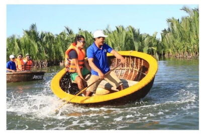 Hoi An Countryside Tour by Car/Motorbike or cycling - Cam Thanh coconut nipa forest: basket boats, fishing, and farm energy