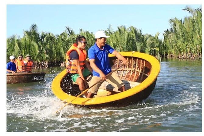 Hoi An Countryside Tour by Car/Motorbike or cycling - Cam Thanh coconut nipa forest: basket boats, fishing, and farm energy