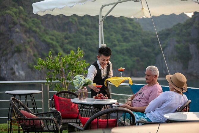 Lan Ha Bay 2D/1N Boutique Boat: kayaking, cycling, swimming at pristine places - Meals onboard: seafood lunch, local foods, BBQ dinner on the sundeck
