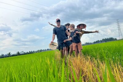 Mekong Day Trip Explore Village Bicycle CookingClass Group 12 Pax - Ben Luc and Family Tiny Garden: biking orchards before the cooking
