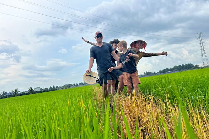 Mekong Day Trip Explore Village Bicycle CookingClass Group 12 Pax - Ben Luc and Family Tiny Garden: biking orchards before the cooking