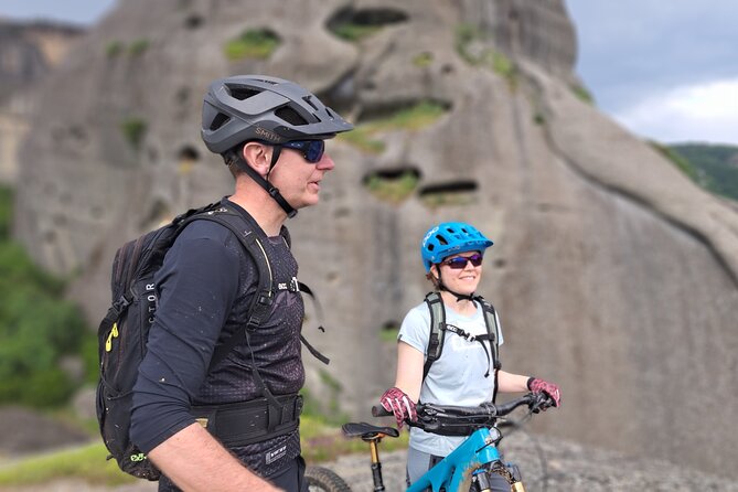 Meteora Trails Electric Mountain Bike Tour - The ride back to base: different trails, more Meteora angles