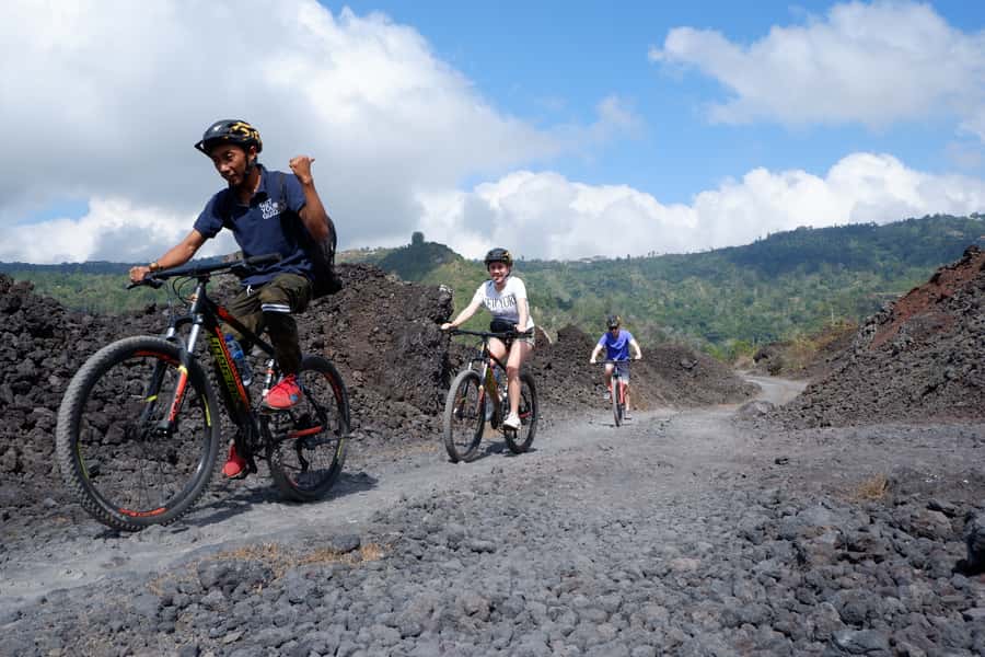 Mount Batur: Black Lava Cycling Tour w/ Natural Hot Spring - Toya Bungkah Village, Temple Stops, and Coffee Breaks