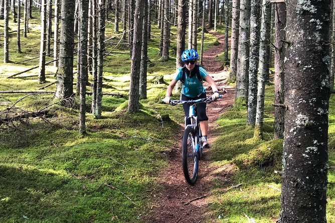 Mountain Bike - Voss Forest - Coaching on the parts that trip people up (brakes and wet trails)