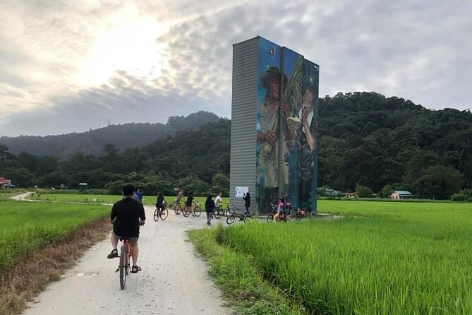 Penang Balik Pulau Countryside Morning Cycling with Transfers - LoveUU tea farm: the best pause for paddy-field views