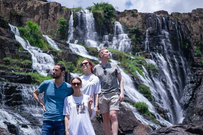 Pu Luong Day Tour: Trekking Villages, Bamboo Rafting & Waterfall - Hieu Waterfall swim time plus market-style village energy