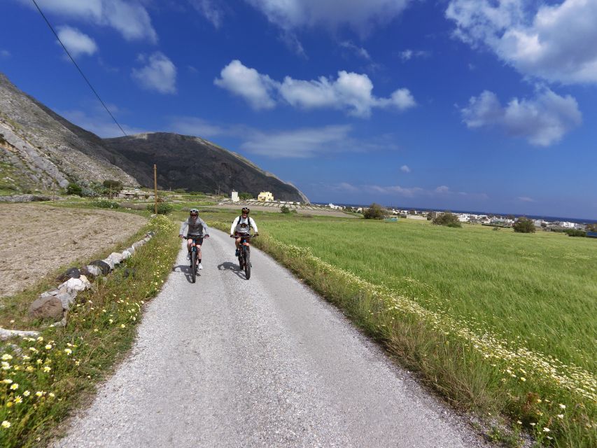 Santorini: Electric Mountain Bike Adventure - Caldera Overlooks and a Chapel Built in Volcanic Ash