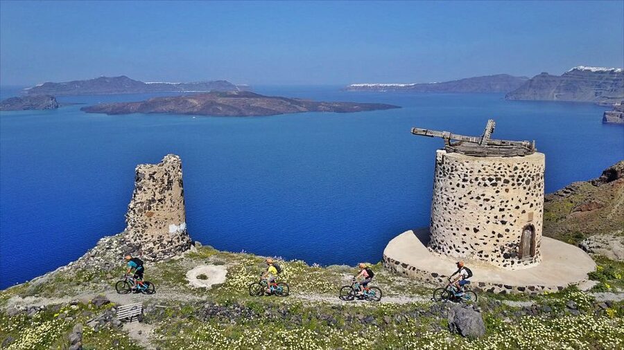 Santorini: Electric Mountain Bike Adventure - Megalohori Wine Roads and the Feggera Balcony Tasting