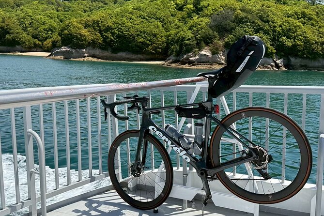 Shimanami Kaido, 1Day Relaxed Island Hopping Cycling Tour - Tatara Bridge and the sunset beach photo break