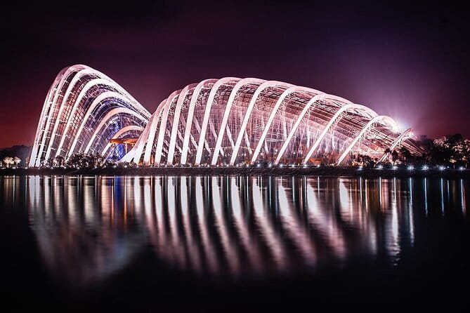 Singapore Private Night Cycling with Dinner - Marina East’s nightscape viewpoint: a rare skyline moment