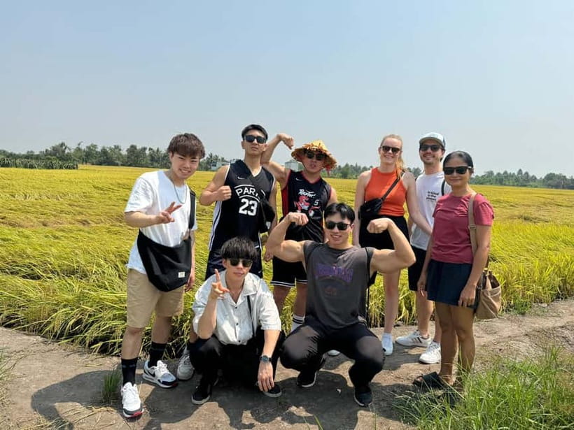 VIP Mekong Delta Full Day Cycling-Kayak-Cooking Group 10pax - Family Tiny Garden: Orchards, Dragon Fruit, and Rice Fields by Bicycle